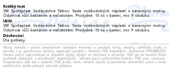 3M Spofaplast 115N Vododoln Tattoo 10ks