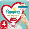 PAMPERS Premium Care Pants vel. 4 (58 ks)