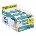 PAMPERS Ubrousky aqua zero plastic 12 x 60 kus�
