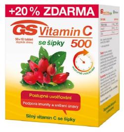 GS Vitamín C500 se šípky tbl.50+10