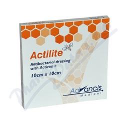 Actilite 10x10cm kryt antimikrob.s medem 10ks