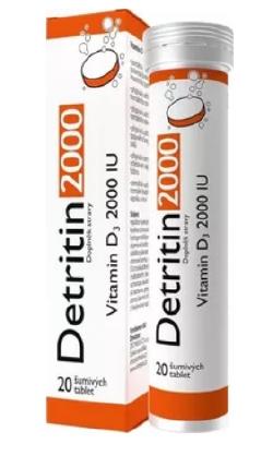 Detritin 2000 IU Vitamin D3 20 umivch tablet
