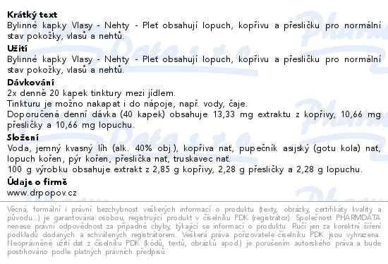 Dr.Popov Kapky bylinn Vlasy-Nehty-Ple 50ml