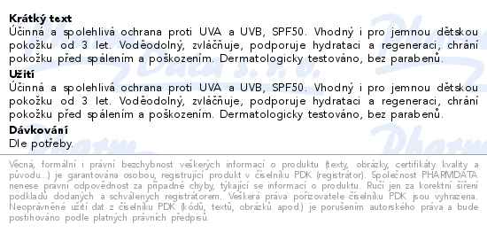 Dermacol Opalovac mlko vododoln SPF50 200ml