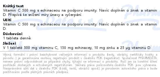 GS Vitamin C500 s echinaceou tbl.70+30 drek 2023