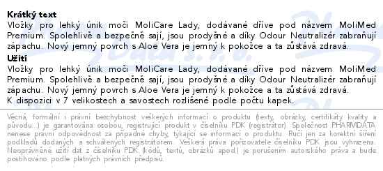 MoliCare Premium Lady pad 2 kapky 14+14ks zdarma