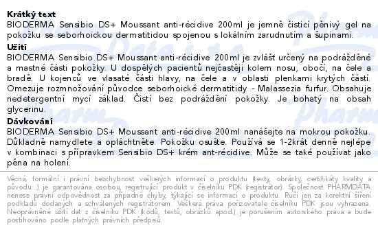 Bioderma Sensibio DS+ gel moussant 200ml